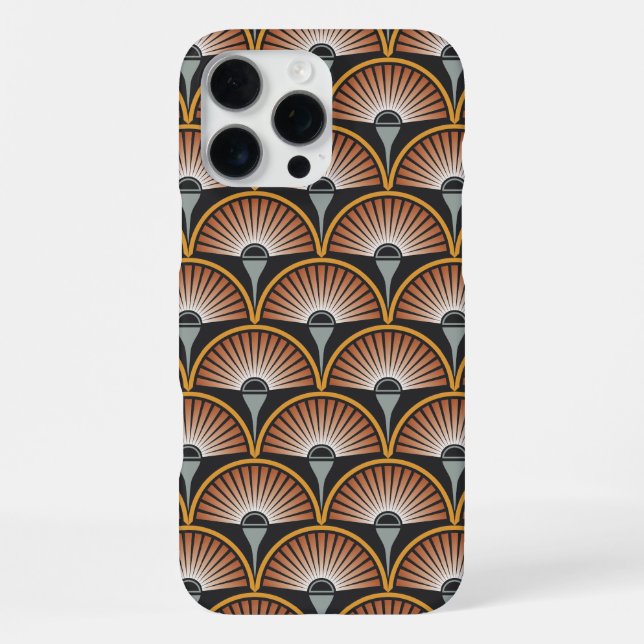 Art Deco Jazz Age Sunset Jukebox iPhone Case (Back)