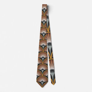 Art Deco Jazz Age Sunset Jukebox Tie