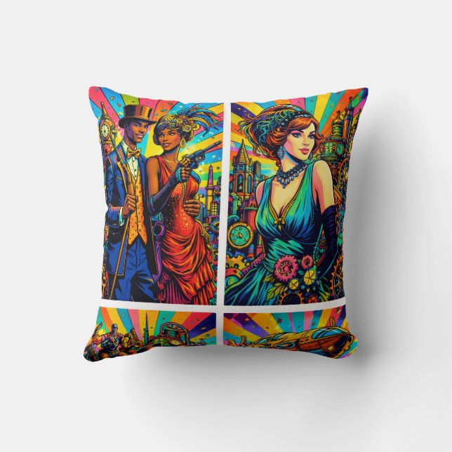 Art Deco Jazz Cushion (Back)