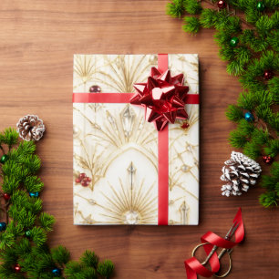 Art Deco Jewel Christmas Wrapping Paper