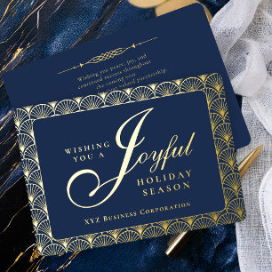 Art Deco Joyful Navy Corporate Business 