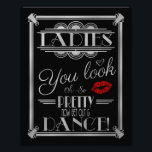 art deco, ladies Bathroom sign, wedding sign<br><div class="desc">wedding sign</div>