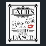 art deco, ladies Bathroom sign, wedding sign<br><div class="desc">wedding sign</div>
