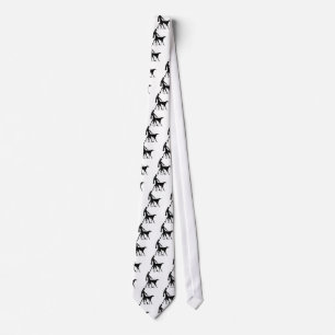 Art Deco Lady and Borzoi Tie