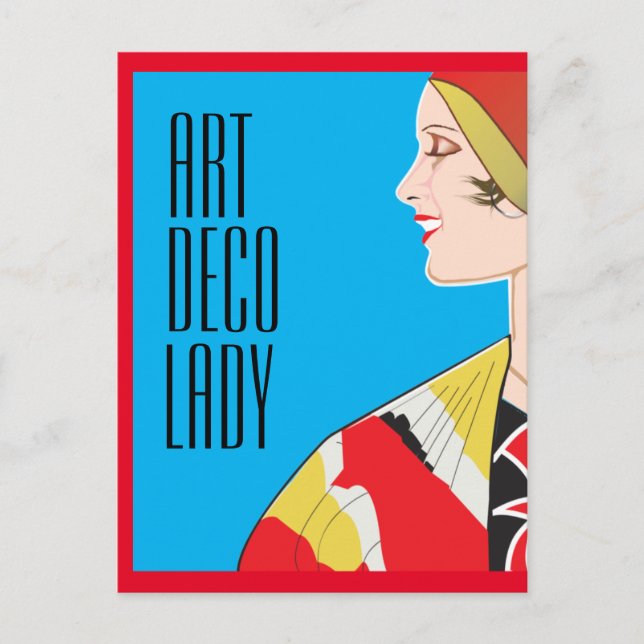 ART DECO LADY Post Card (Front)