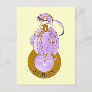 ART DECO LADY POSTCARD