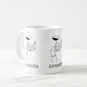 Art Deco Lady’s Hand Holding Champagne Glass Coffee Mug