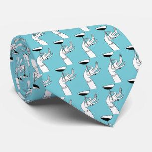 Art Deco Lady’s Hand Holding Champagne Glass Tie
