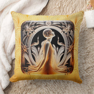 Art Deco Lalique Style Cushion. Cushion
