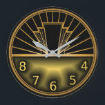 Art Deco Large Clock<br><div class="desc">Great Art Deco clock design. You will love it like others. Be free to use this design for other product you like or to customise and add your text. Follow me for more. Thank you. Have a nice day.</div>