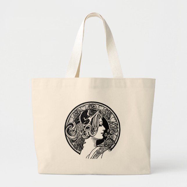 Art Deco Large Tote Bag (Front)