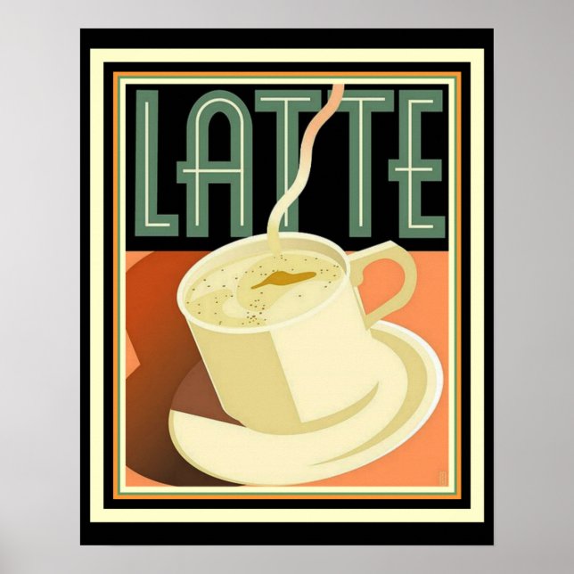 Art Deco Latte Poster 16 x 20 (Front)