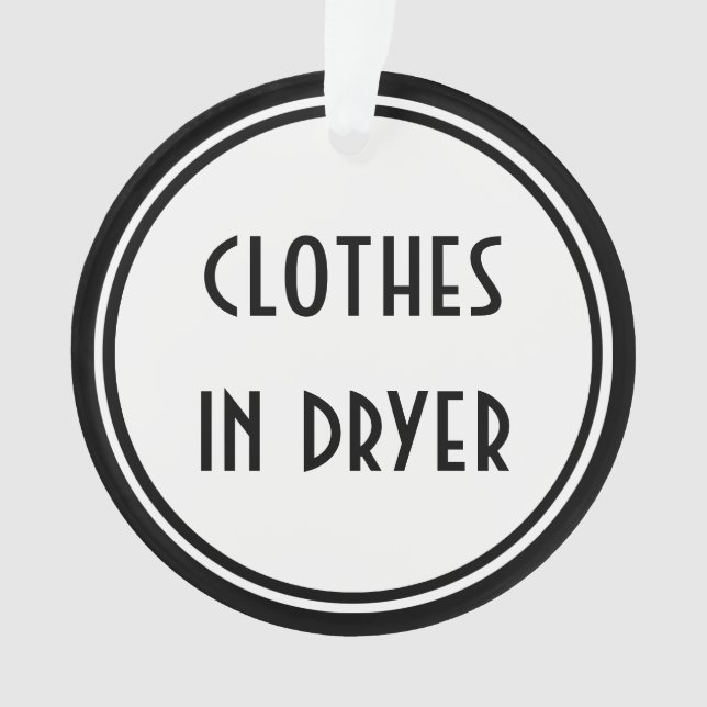 Art Deco ~ Laundry Room Door Hanger Ornament (Front)