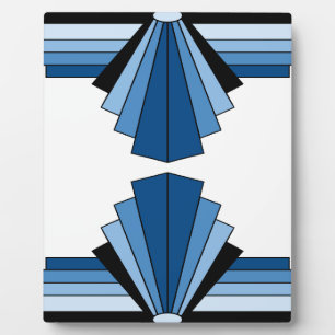 Art Deco Layers in Blue Plaque