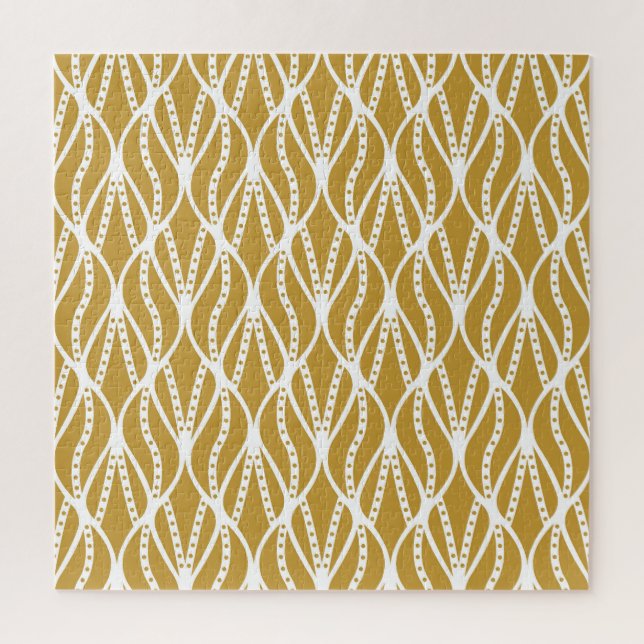 Art Deco leaves, classic seamless pattern. Jigsaw Puzzle (Vertical)