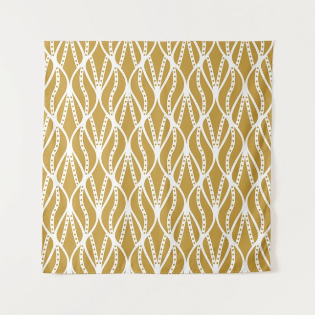 Art Deco leaves, classic seamless pattern. Tapestry (Front)