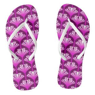 Art Deco Lily, Amethyst Purple and Orchid Jandals