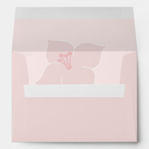 Art Deco Lily Modern Typography Wedding Envelope