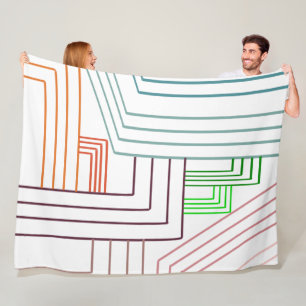 Art Deco Lines Fleece Blanket