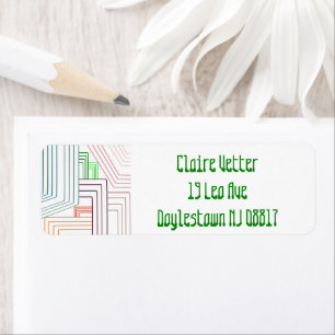 Art Deco Lines  Label