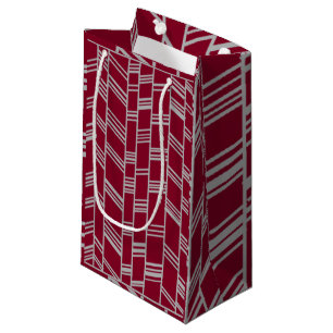 Art Deco Lines – Maroon Small Gift Bag