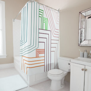 Art Deco Lines Shower Curtain