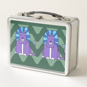Art Deco Lions lunchbox