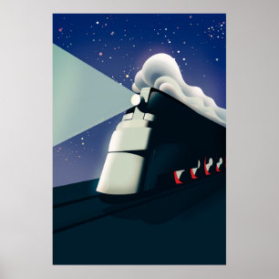 Art Deco Locomotive Poster