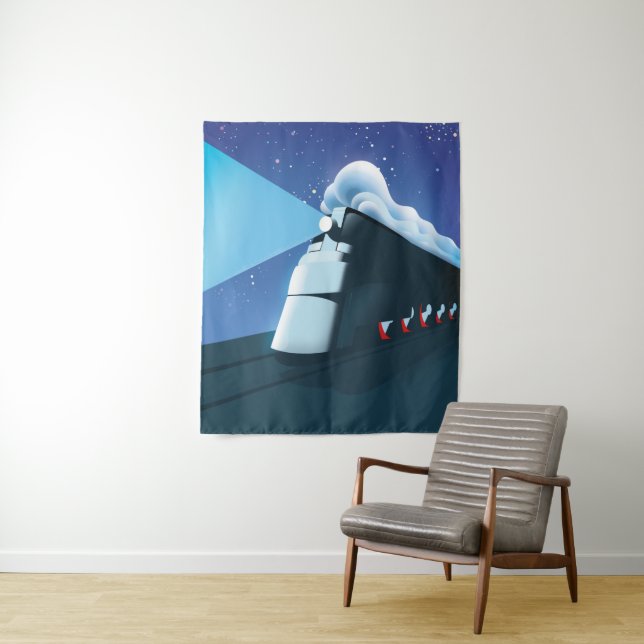 Art Deco Locomotive Tapestry (In Situ)