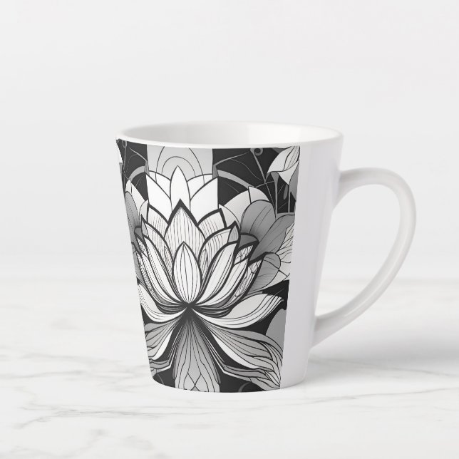 Art Deco Lotus 12oz Mug (Right)