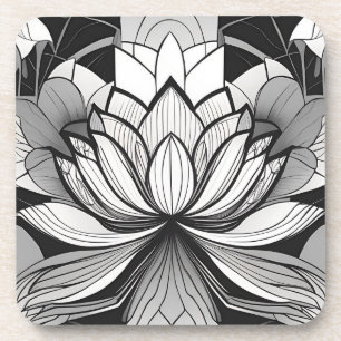Art Deco Lotus Coaster Set