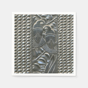 Art Deco Love Birds Paper Napkin
