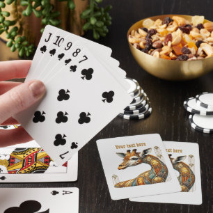 Art Deco lovers customisable giraffe Playing Cards