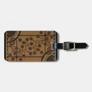 art deco luggage tag