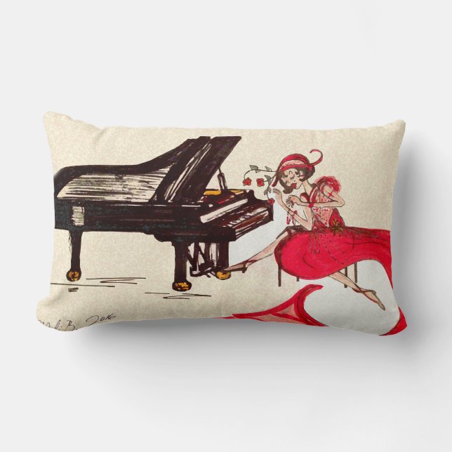 Art Deco Lumbar Cushion (Front)