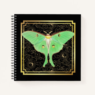 Art Deco Luna Moth  Notebook