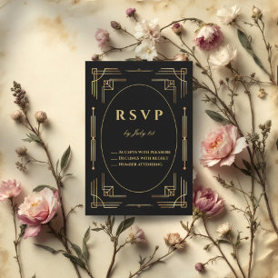 Art Deco Luxury Elegant Modern Response Card