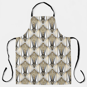 Art Deco, luxury gold motif Apron