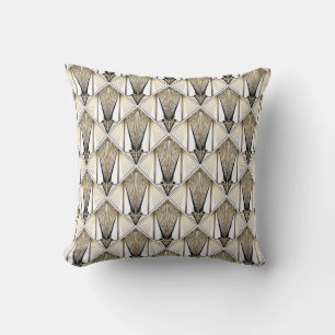 Art Deco, luxury gold motif Cushion