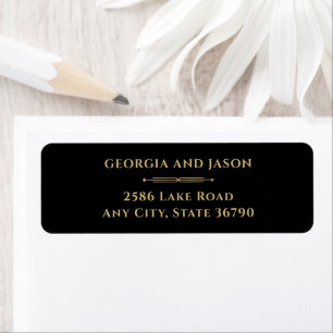 Art Deco Luxury Modern Return Address Label