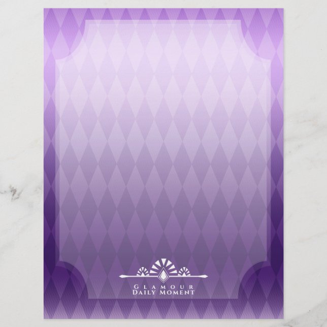 Art Deco Luxury Purple Custom Letterhead (Front)