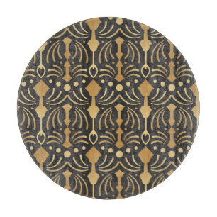 Art Deco Luxury: Vintage Japanese Elegance Cutting Board