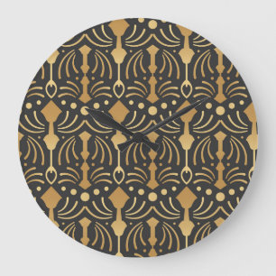 Art Deco Luxury: Vintage Japanese Elegance Large Clock