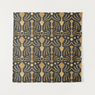 Art Deco Luxury: Vintage Japanese Elegance Tapestry