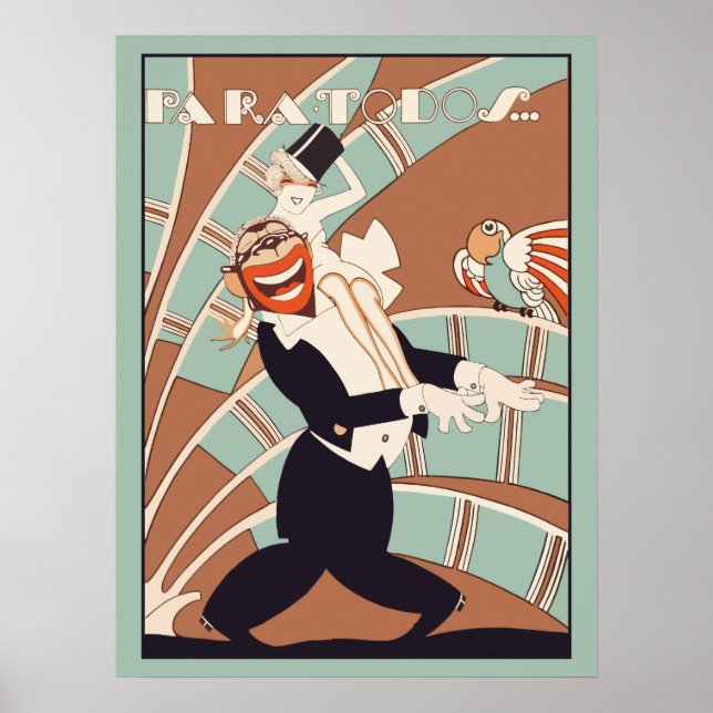 Art Deco Magazine Cover Cabaret Poster (Front)