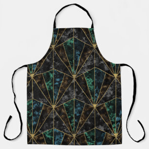 Art Deco Marble: Malachite Luxury Apron