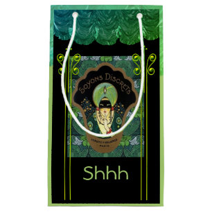 Art deco masked woman vintage small gift bag