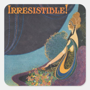 Art Deco Mavis Perfume Advertisement Square Sticker