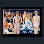 Art Deco Mens Fashion Vintage Poster<br><div class="desc">Art Deco Mens Fashion Vintage Poster vintage,  historical picture,  marmaid,  mermaid souvenir,  vintage tourist souvenir,  france,  french souvenir vintage,  deco mens fashion vintage,  fashion 1930s nouveau,  fashion men mermaid poses models,  historical,  landscape,  city building,  1920 image,  cityscape,  ocean,  seascape,  posters</div>