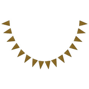 Art Deco Mermaid Scales - Black & Gold Bunting